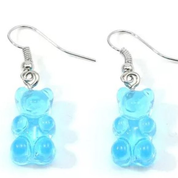 Gummy Bear Earrings  - Blue Tones - Picture 2 of 4